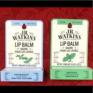NEW! J. R. Watkins Lip Balm (1)Peppermint, (1) menthol